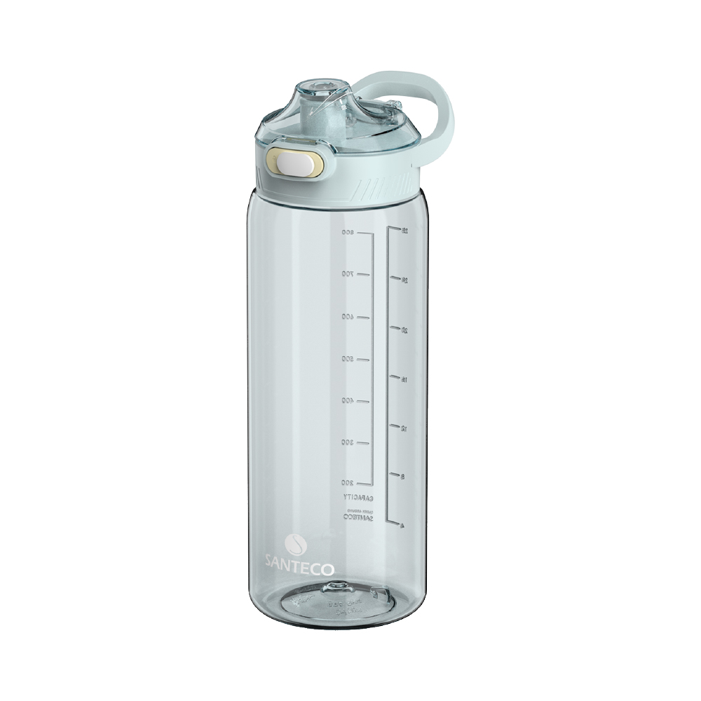 法國SANTECO-Ibiza Tritan冷水瓶1000ml 天空藍(水量刻度)